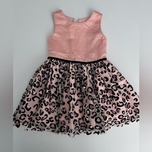 Pippa & Julie Girls Pink and Cheetah Tulle Dress Size 4